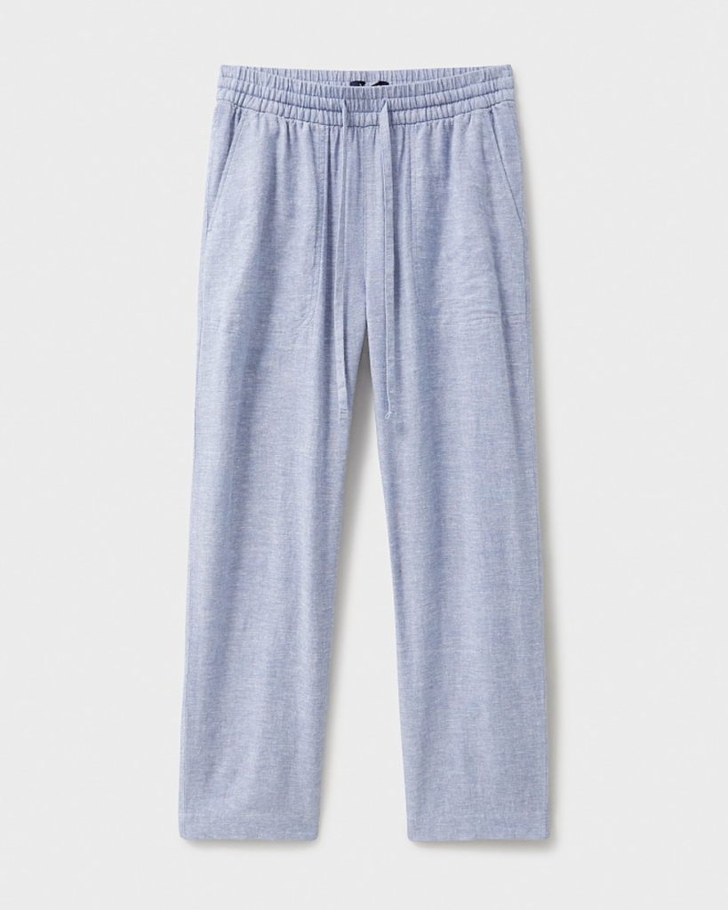 Linen Blend Tapered Trousers